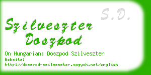 szilveszter doszpod business card